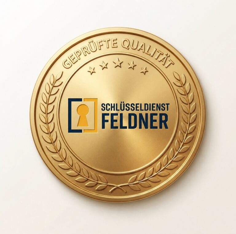 Goldenes Qualitätssymbol von Schlüsseldienst Feldner